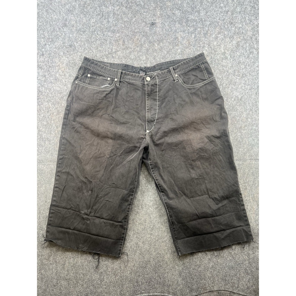 Enyce Men's Black Faded Streetwear Skate Baggy Grunge Jorts Raw Hem Y2K Size 44
